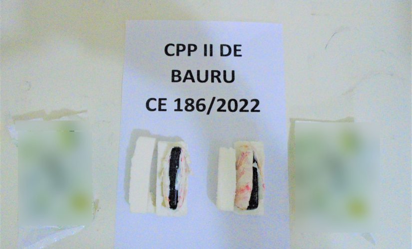 Agentes flagram minicelulares em barras de sabão no CPP II de Bauru (SP)