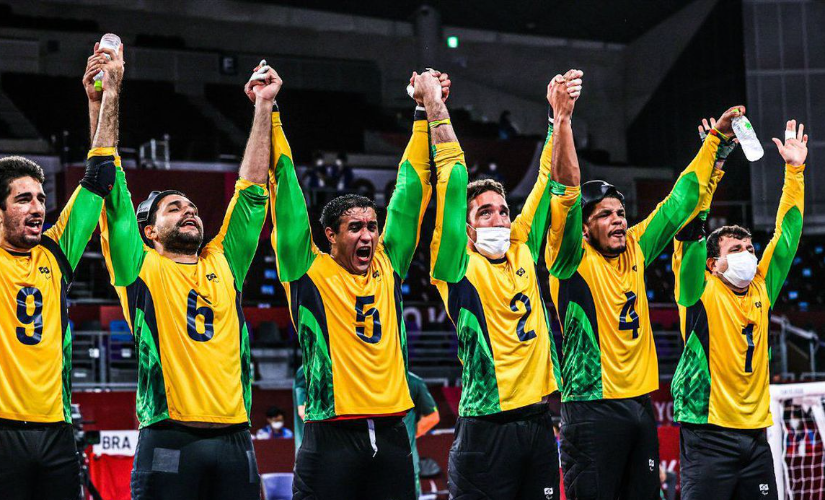 Seleção masculina vence China e conquista ouro inédito no goalball