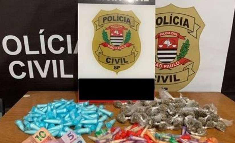 Traficante tenta esconder cerca de 350 porções de drogas em terreno e acaba preso